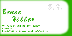 bence hiller business card